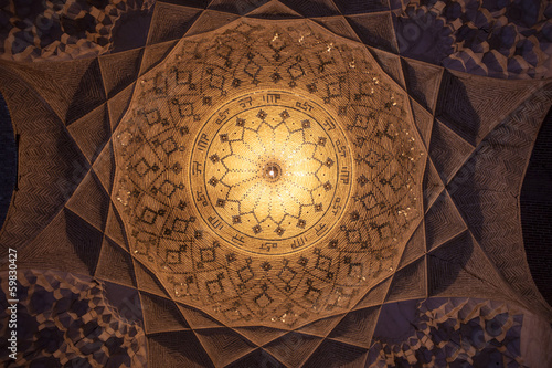 Cupola in Imam mosque in Kerman, Iran