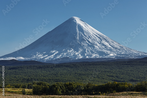 Landscape of Kamchatka: Kluchevskoy Volcano