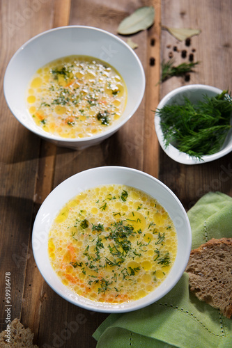 Polish cucumber soup, vegetable soup