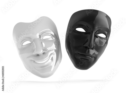 Schwarze und weiße Theatermaske