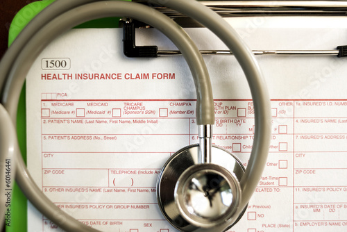 Health Insurance Claim Form - Shallow DOF