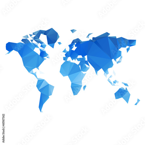 Triangular World Map vector file