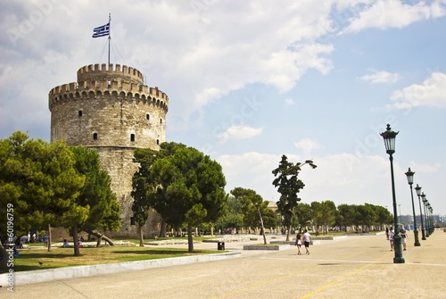 White tower in Thessaloniki, Greece. Most recognizable landmark