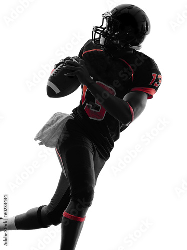 american football player quarterback portrait silhouette