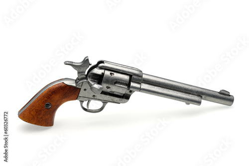 revolver pistol isolated on a white background