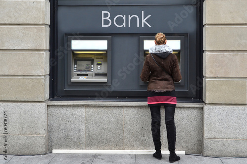 Girl at ATM