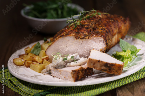 oven baked pork loin with potatoes