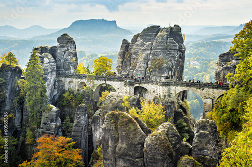 Bridge named Bastei in Saxon Switzerland