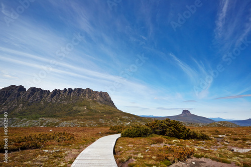 The stunning Cradle Mountain and Barnes Bluff