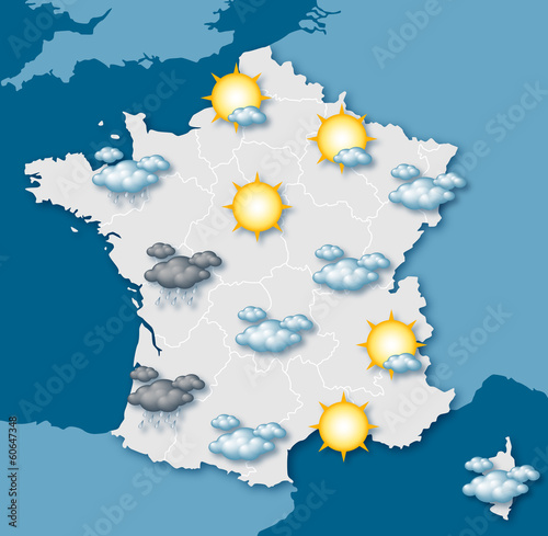 Carte de prévision météo vectorielle 1