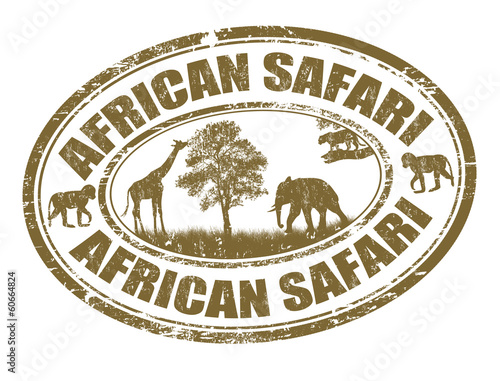 African safari stamp