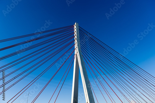 Modern bridge in Gdańsk, Poland