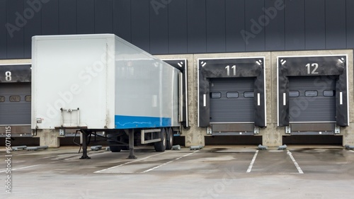 Distribution centre loading trucks