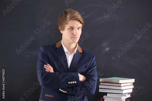 Mężczyzna przed egzaminem