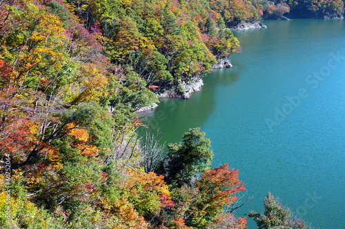 長井 百秋湖の紅葉