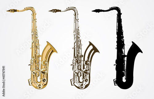 Classical saxophone vector