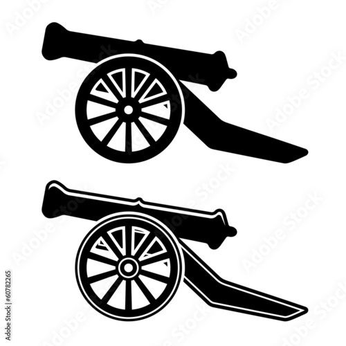 vector ancient cannon symbol