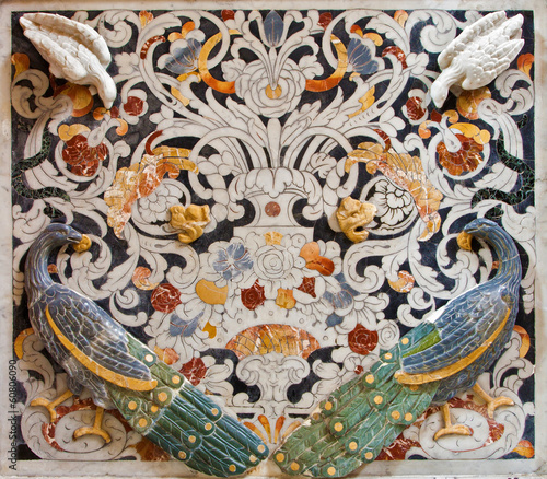 Palermo - Detail from mosaic in church La chiesa del Gesu