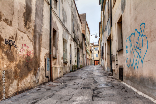 narrow alley in the old town