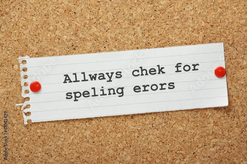 Always Check For Spelling Errors Concept