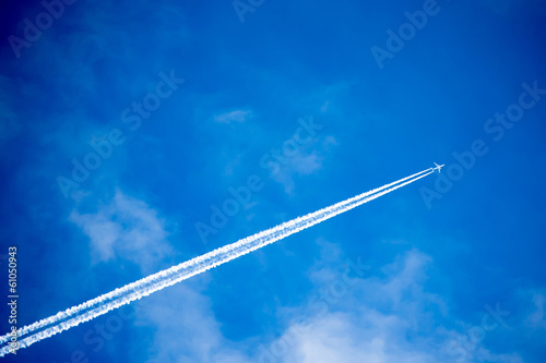 business jet in the sky