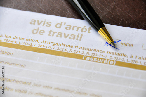 Avis d'arrêt de travail