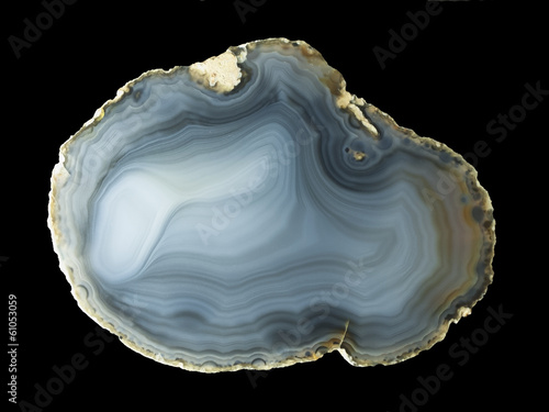 Polished natural agate geode