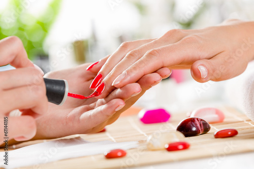 Woman at beauty salon