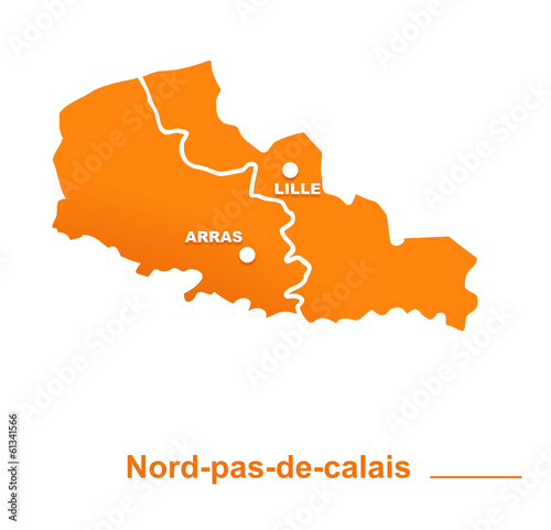 Nord-pas-de-calais région départements et villes