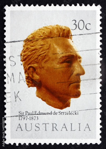 Postage stamp Australia 1983 Paul Edmund de Strzelecki, Explorer