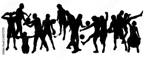 Vector silhouette of sports.