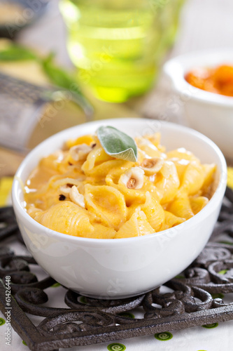 Macaroni and cheese with butternut squash