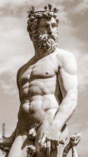 Statue of Neptune on Piazza della Signoria, Florence, Italy