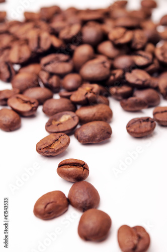 Isolated shot of coffee beans