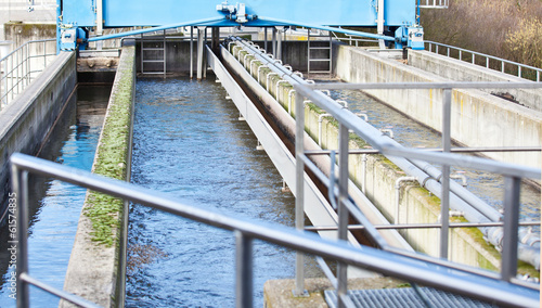 Clarifiying basin in modern sewage plant