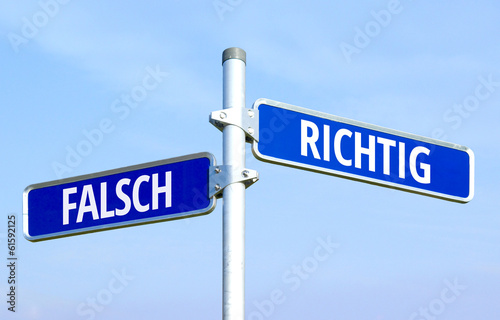 falsch - richtig