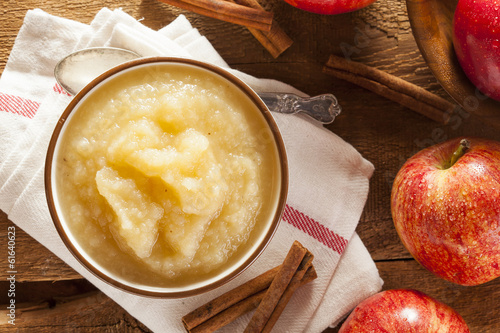 Healthy Organic Applesauce with Cinnamon