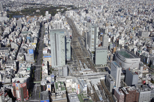 Aerial view of Akihabara areas