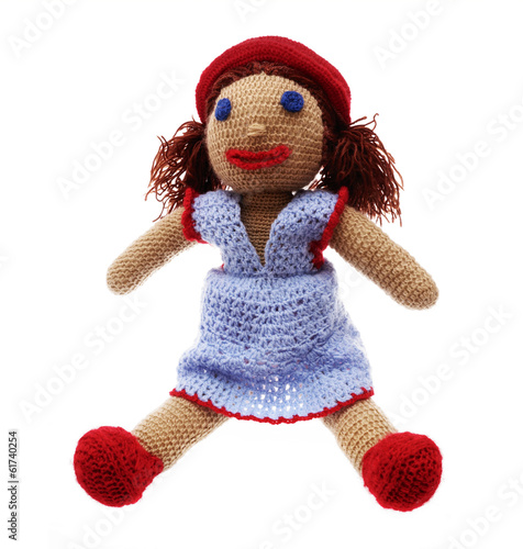 Handmade doll made with crochet-hook