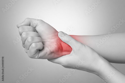 Woman with painful wrist