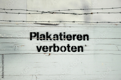 Plakatieren verboten