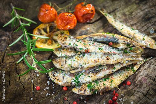 Grilled sardine