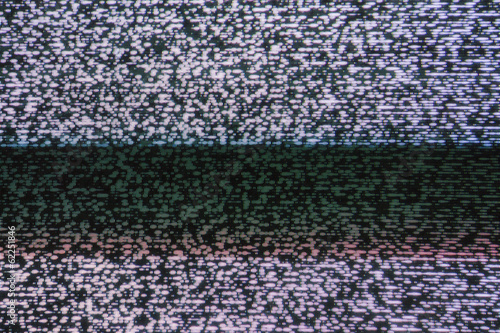 Television screen with static noise