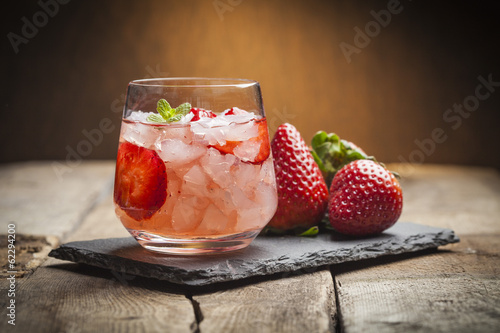 Strawberry cold drink