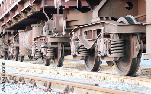 Wheels of the freight train