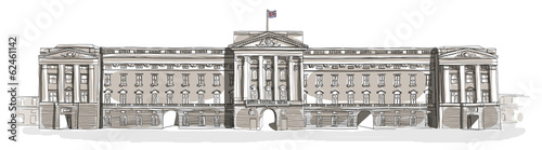 Buckingham Palace line art