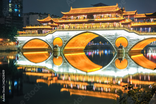 beautiful chengdu anshun bridge closeup
