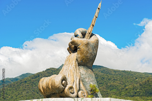 Fortuna Dam statue in Panama