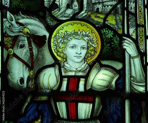 Saint George in stained glass