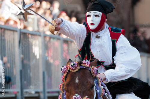 Sartiglia of Oristano, traditional carnival of Sardinia, Italy